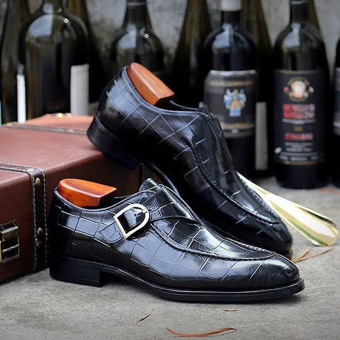Elegant Designer Men's Formal Loafers - Classic Leather Business Shoes for Office and Valentine Gifts